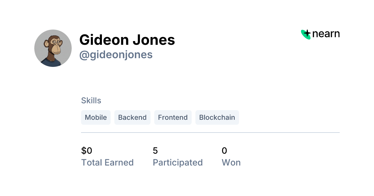 Gideon Jones | NEARN Talent